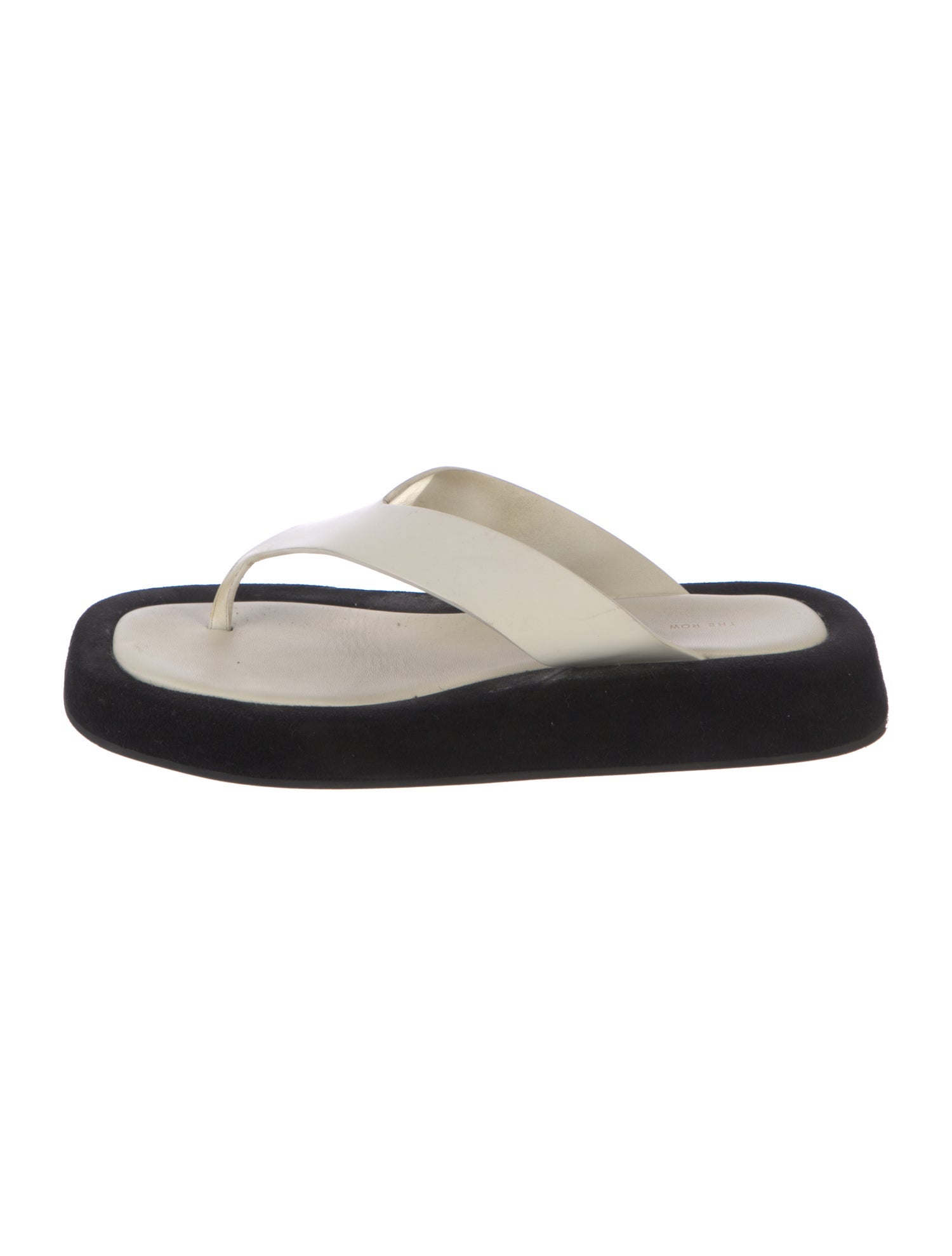 The Row Leather Flip Flops