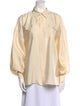 The Row Abigail Silk Button-Up Top