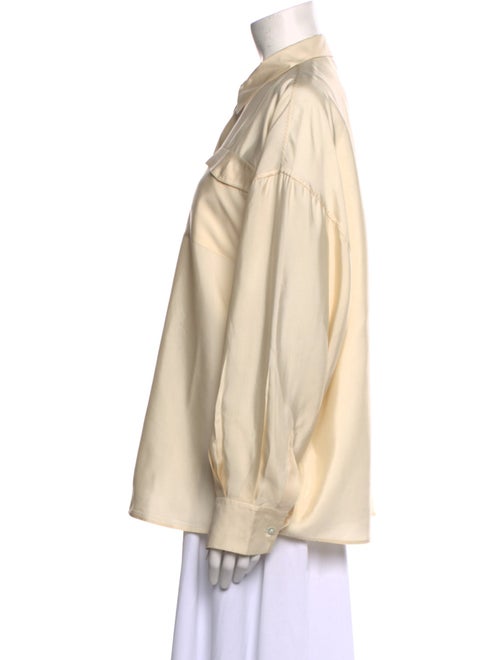 The Row Abigail Silk Button-Up Top