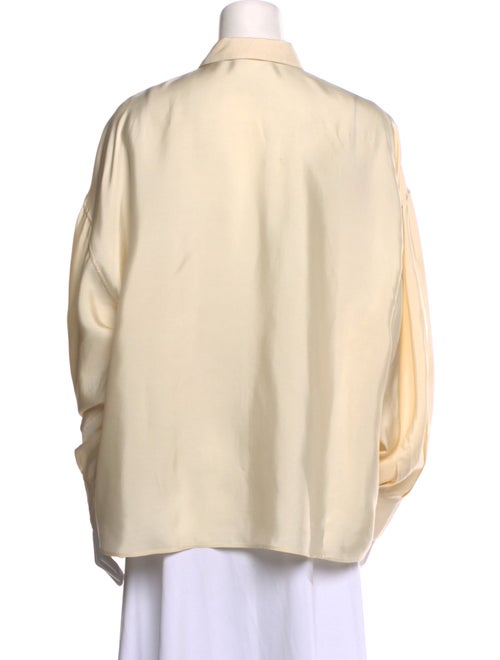 The Row Abigail Silk Button-Up Top