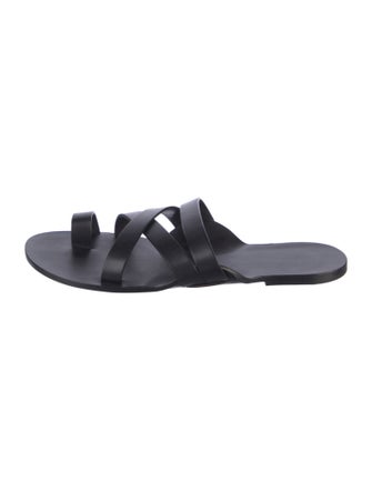 The Row Kris Leather Slides