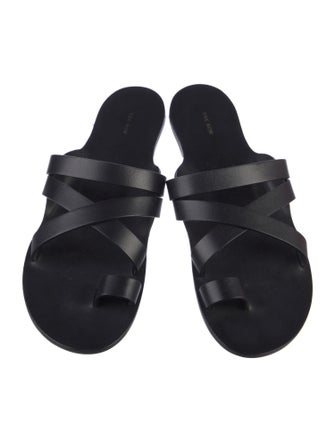 The Row Kris Leather Slides