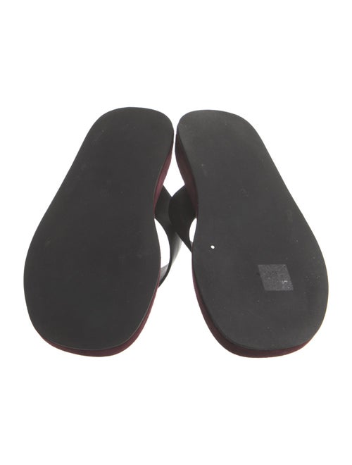 The Row Ginzo Suede Flip Flops