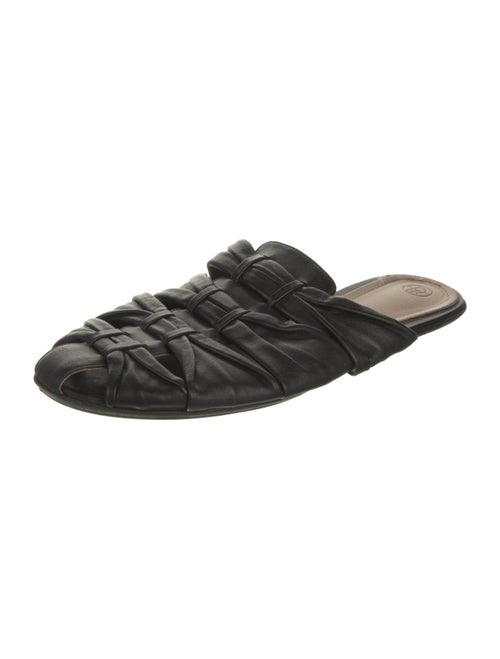 The Row Leather Cutout Accent Slides