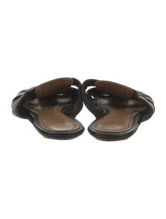 The Row Leather Cutout Accent Slides