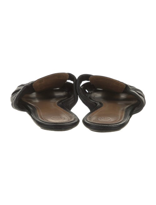 The Row Leather Cutout Accent Slides