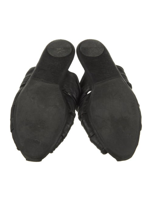 The Row Leather Cutout Accent Slides