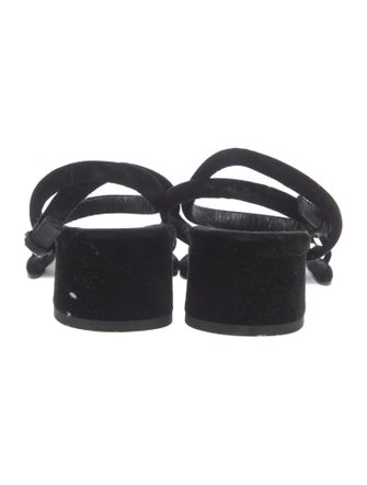 The Row Velvet Sandals