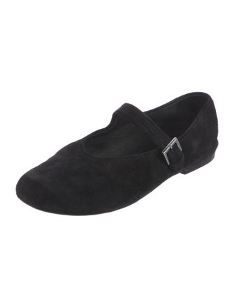 The Row Boheme Mary-Jane Suede Mary Jane Flats