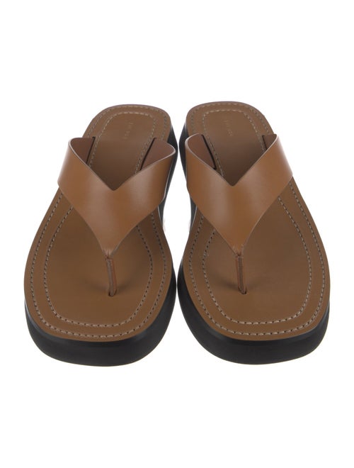 The Row Leather Flip Flops