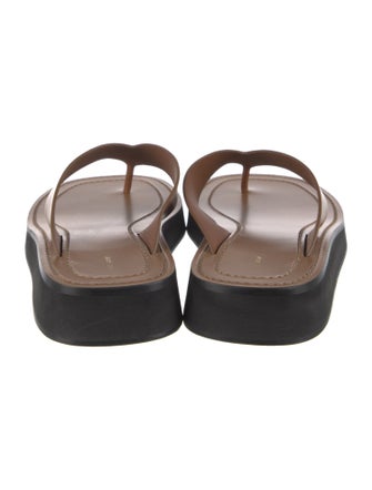 The Row Leather Flip Flops