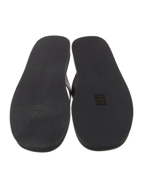 The Row Leather Flip Flops