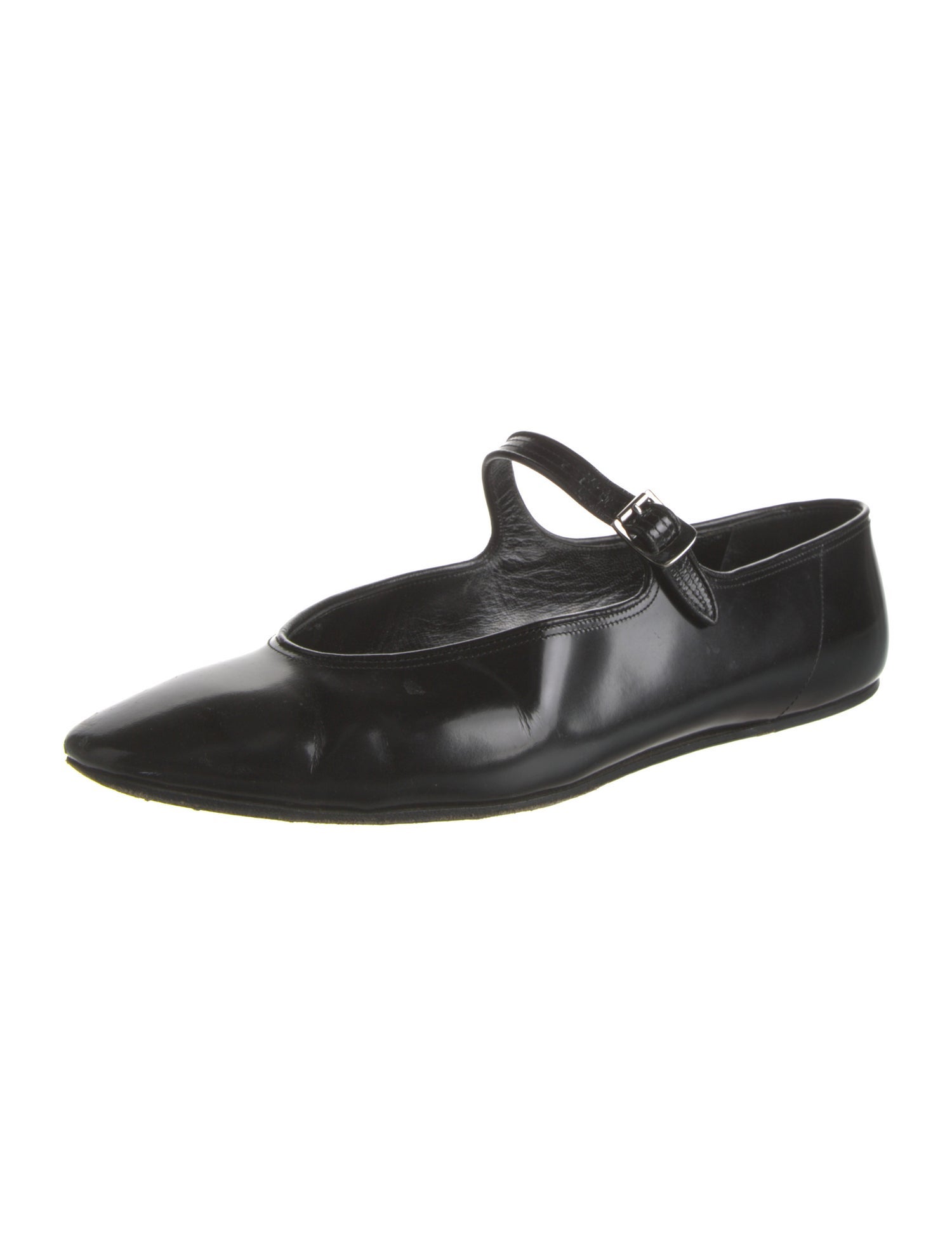 The Row Mary-Jane Patent Leather Mary Jane Flats