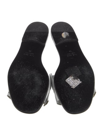 The Row Leather Slides