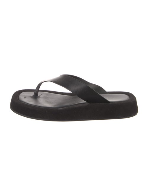 The Row Ginza Leather Flip Flops