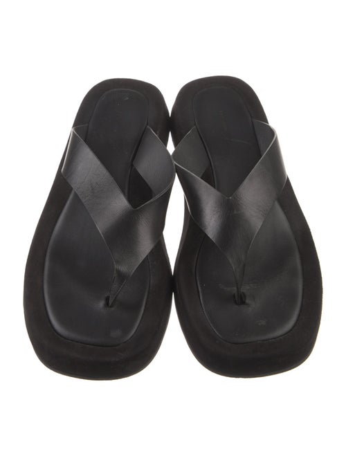 The Row Ginza Leather Flip Flops