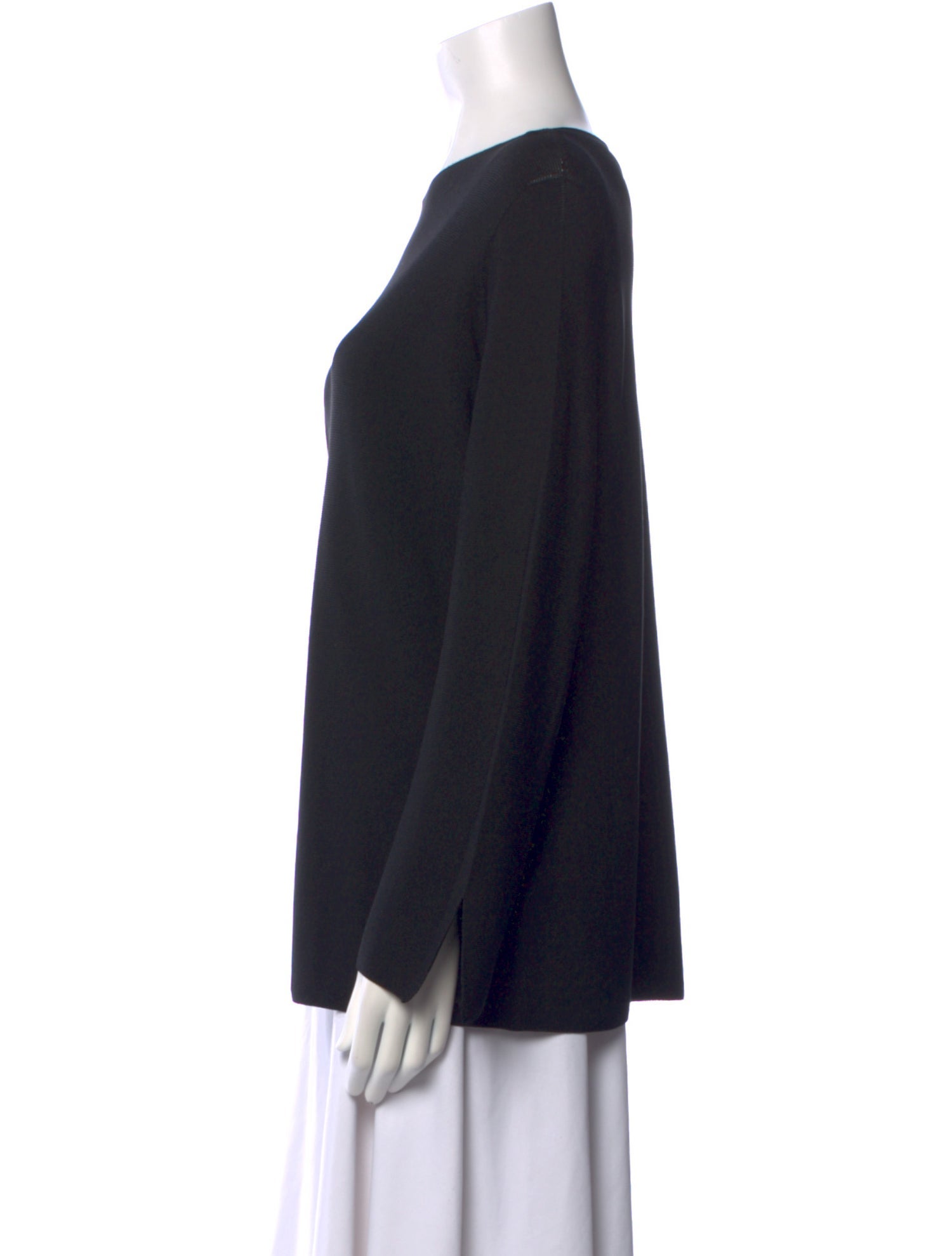 The Row Bateau Neckline Long Sleeve Top