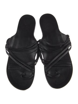 The Row Grecian Leather Slides