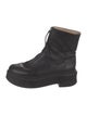 The Row Zipped 1 Leather Combat Boots