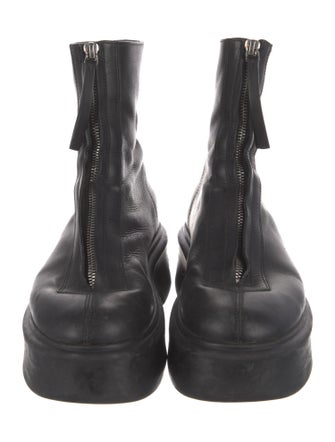 The Row Zipped 1 Leather Combat Boots