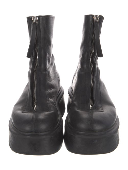 The Row Zipped 1 Leather Combat Boots