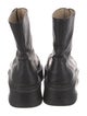 The Row Zipped 1 Leather Combat Boots