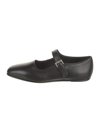 The Row Ava Leather Mary Jane Flats