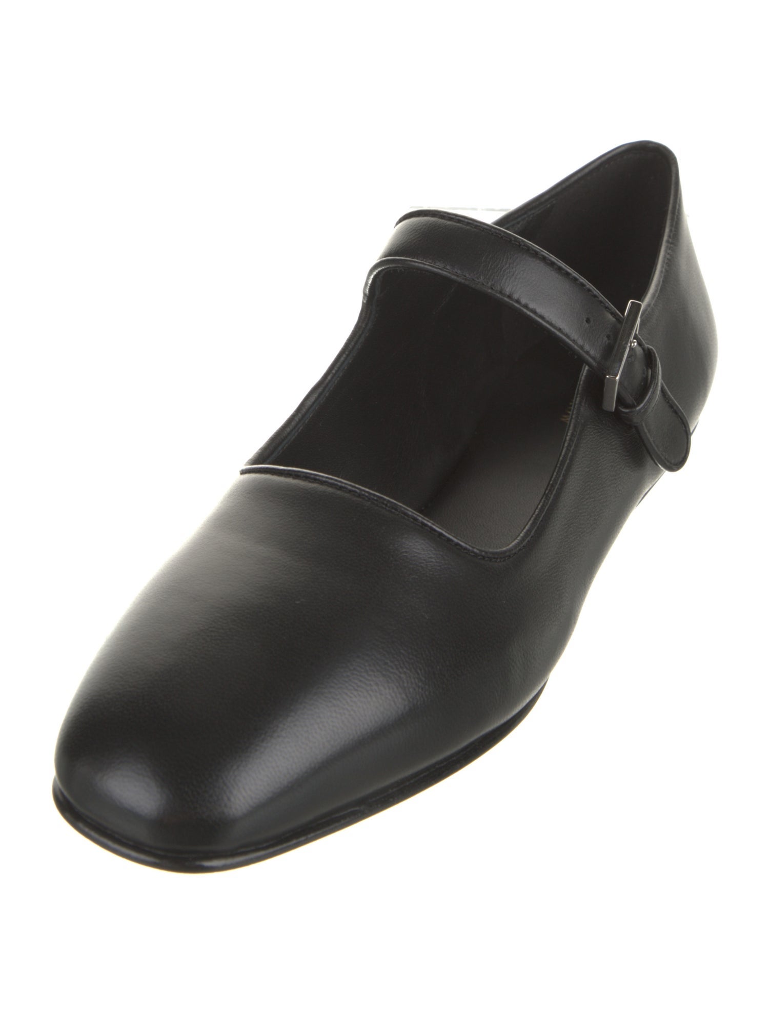 The Row Ava Leather Mary Jane Flats