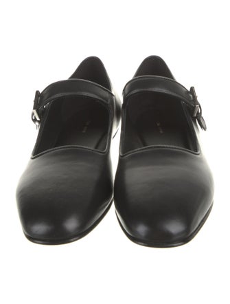 The Row Ava Leather Mary Jane Flats