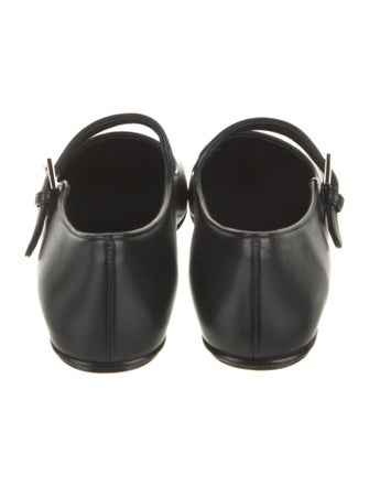 The Row Ava Leather Mary Jane Flats