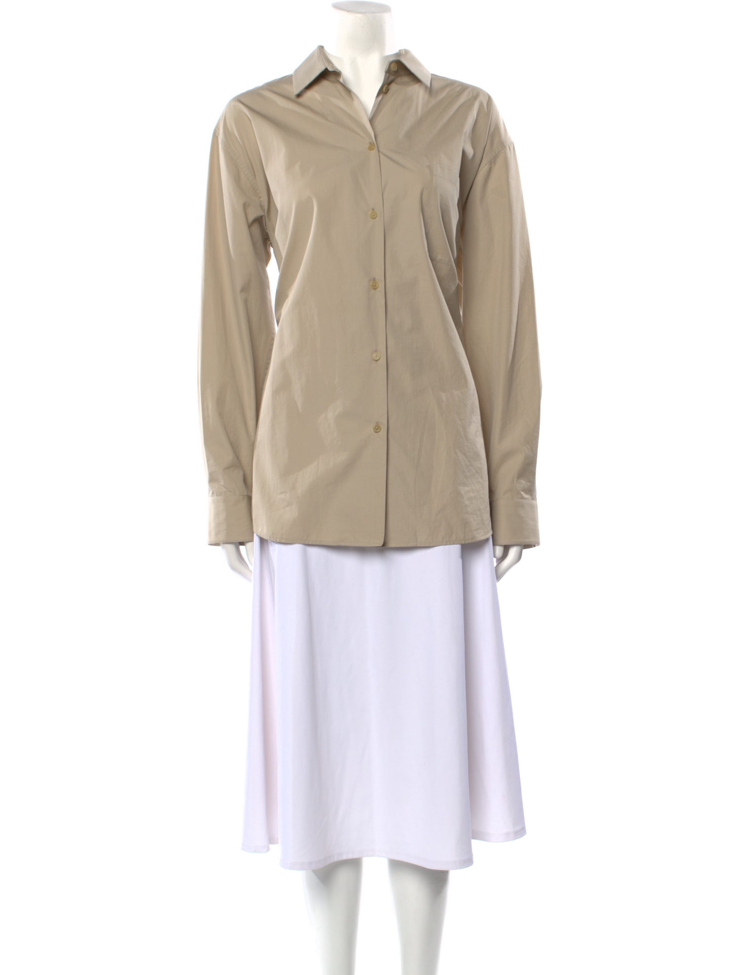 The Row 'Brant' Long Sleeve Button-Up Top