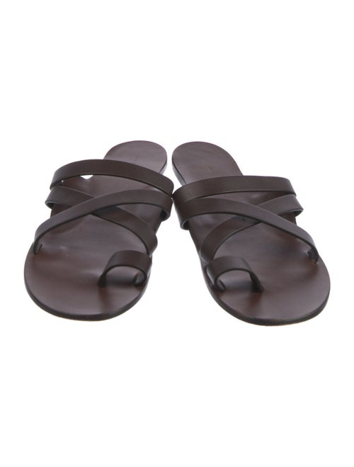 The Row Leather Slides