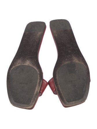 The Row Leather Slides