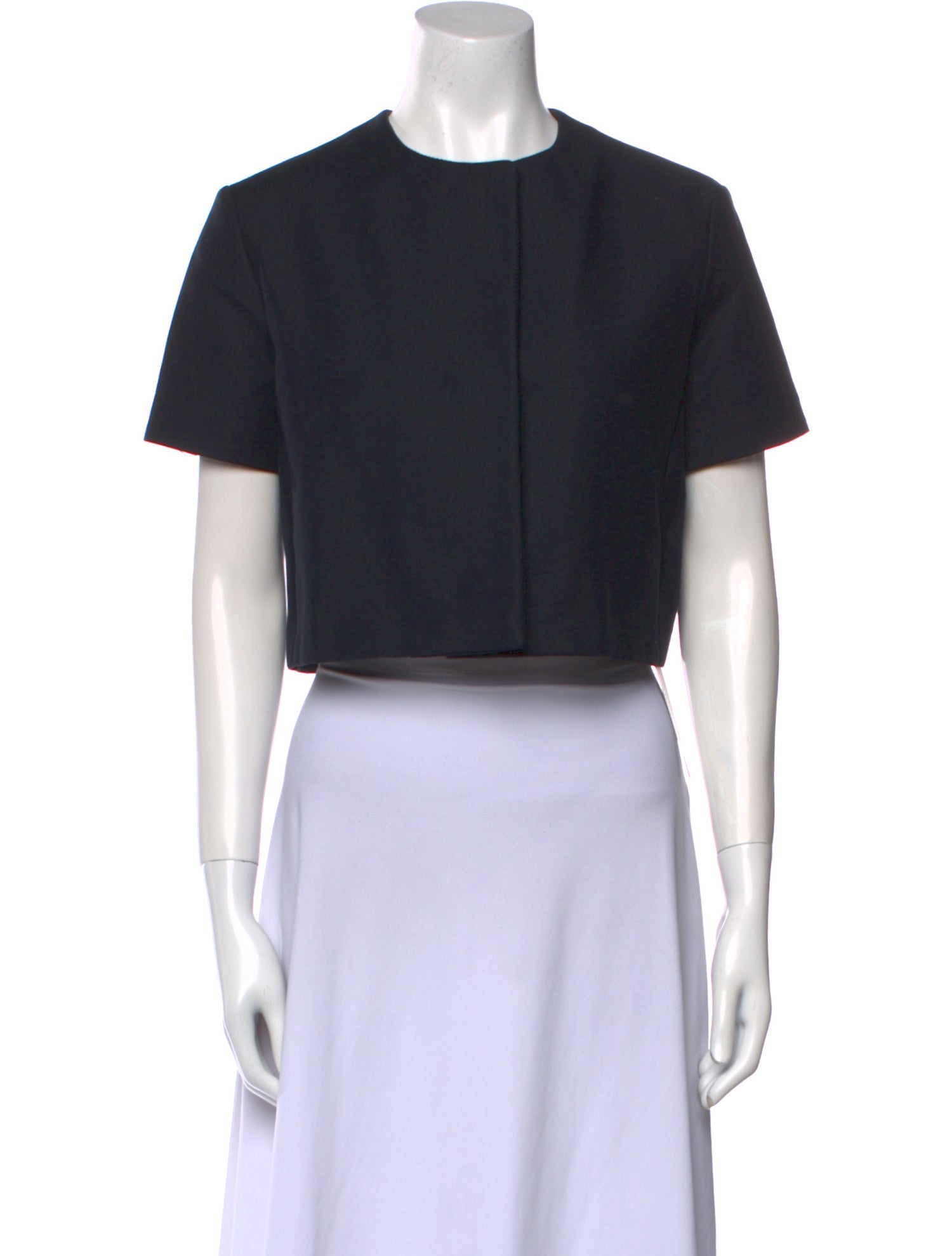 The Row Crew Neck Short Sleeve Crop Top