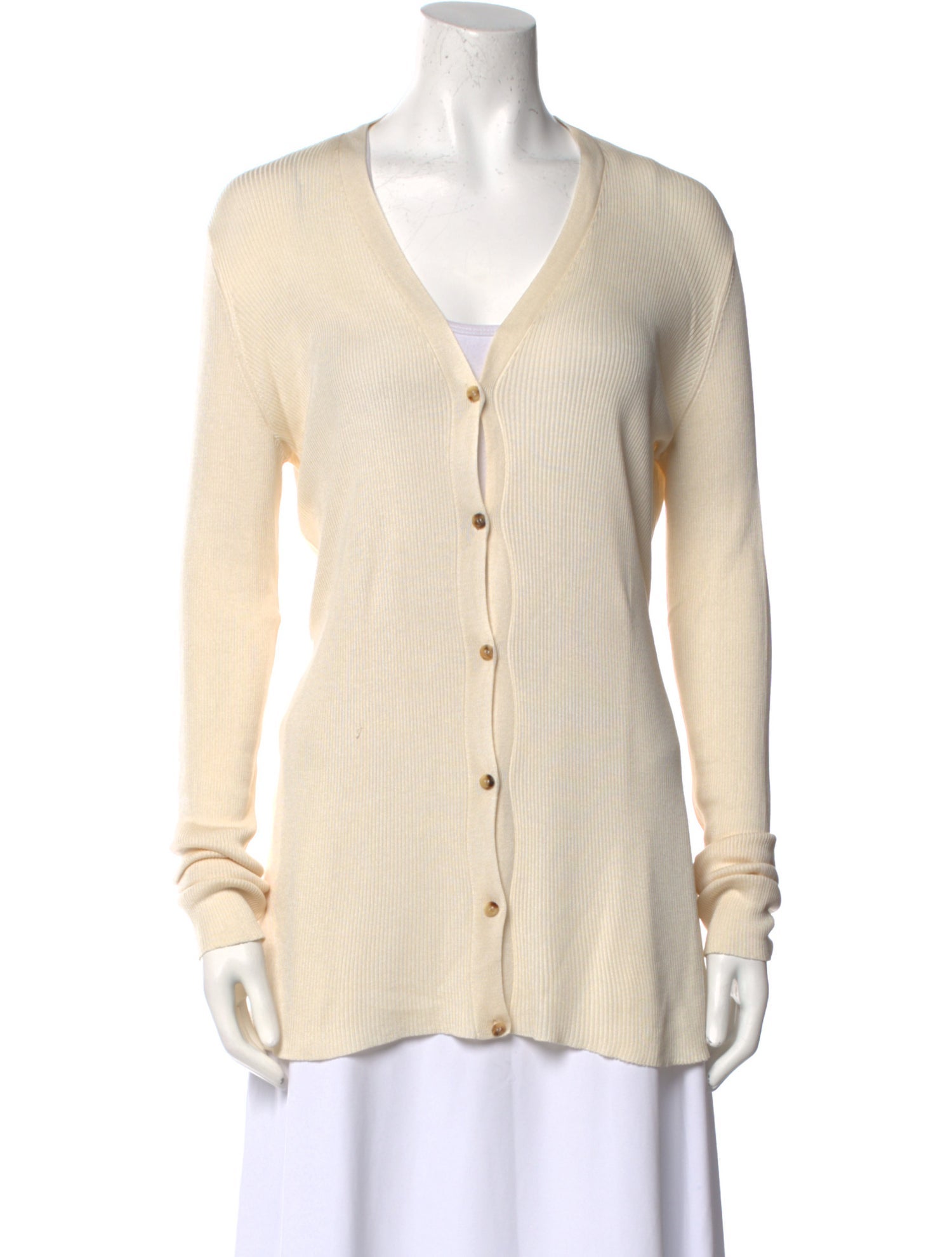 The Row Silk V-Neck Sweater