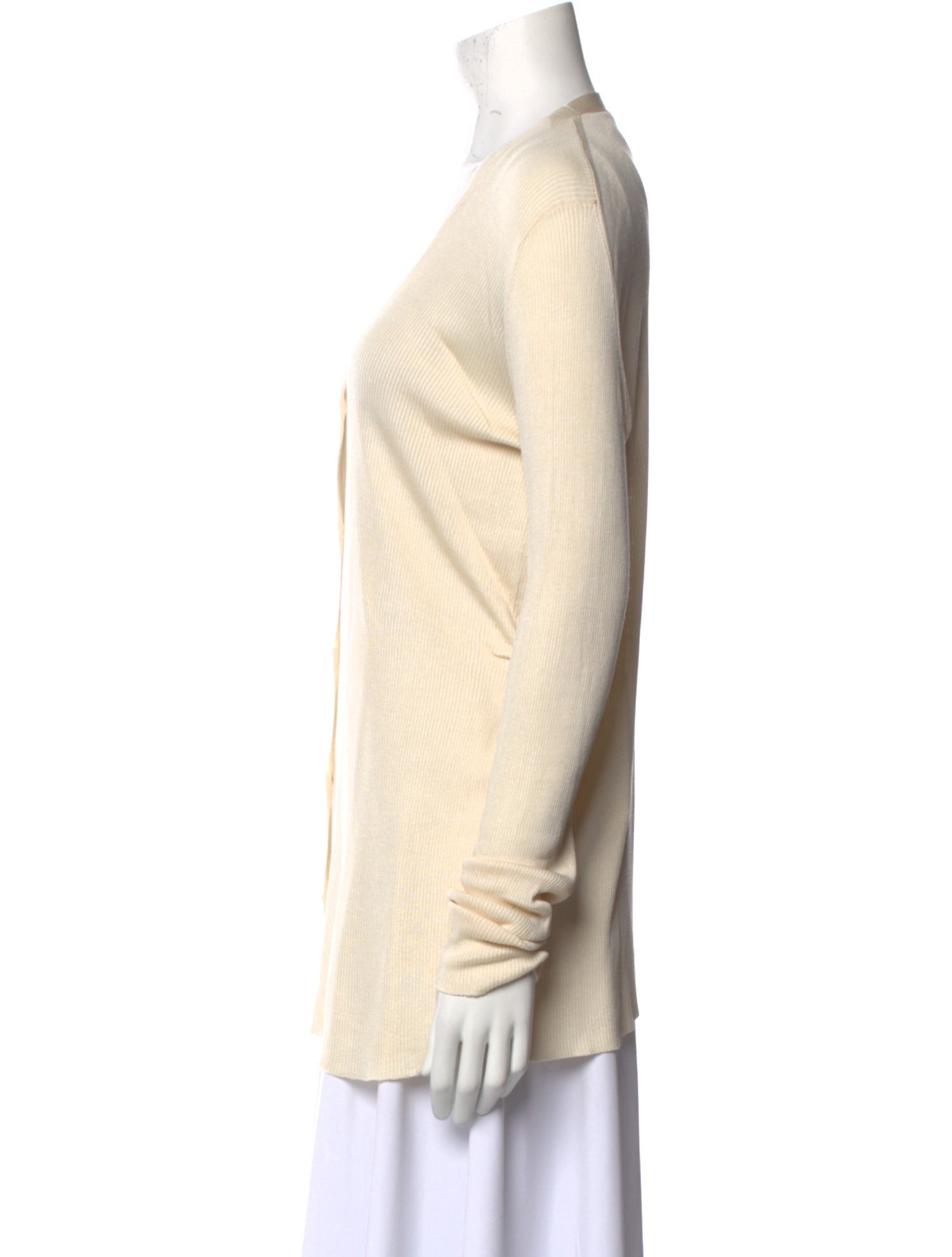 The Row Silk V-Neck Sweater