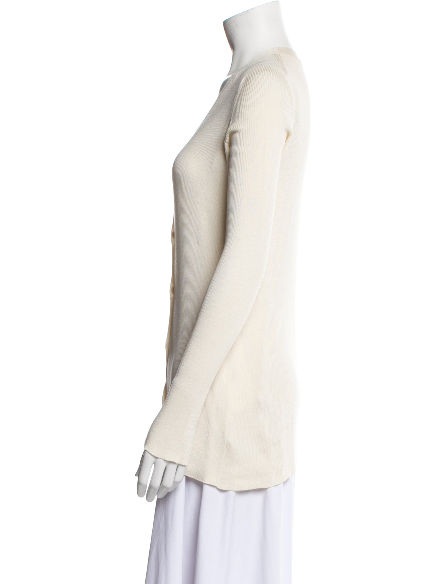 The Row Silk V-Neck Sweater