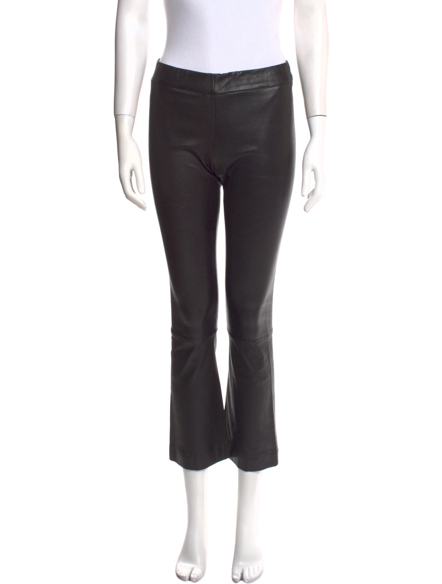 The Row Leather Straight Leg Pants