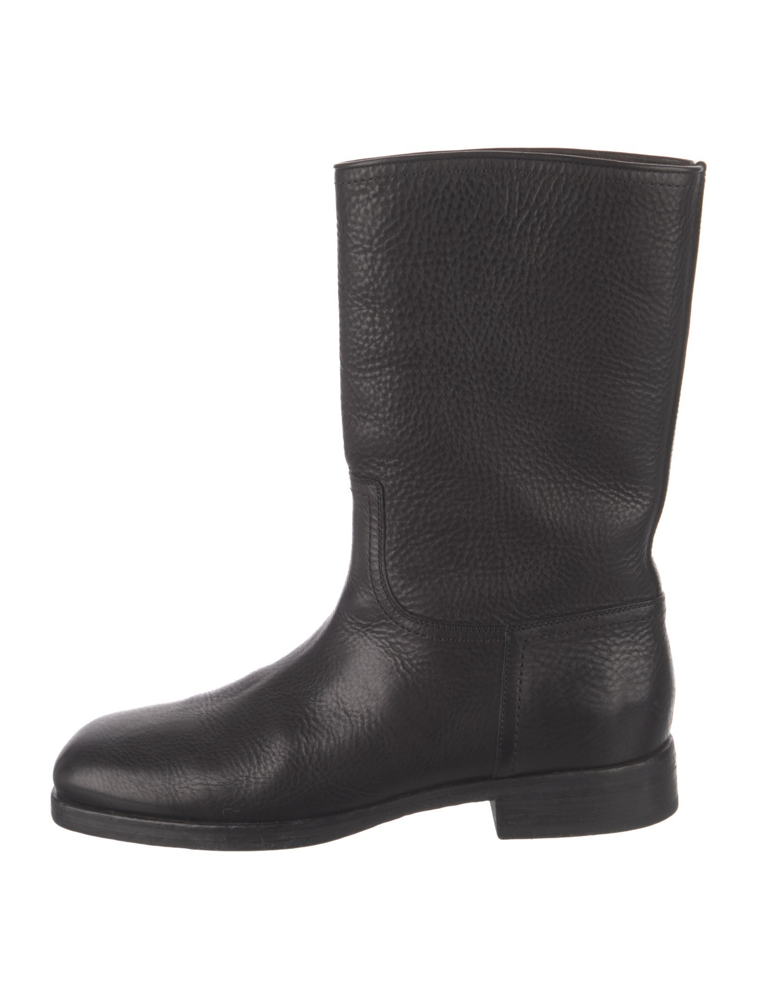 The Row Leather Moto Boots