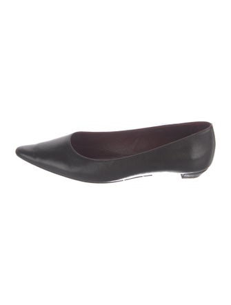The Row Claudette Calf Leather Ballet Flats