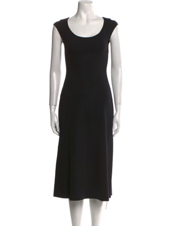 The Row Scoop Neck Midi Length Dress