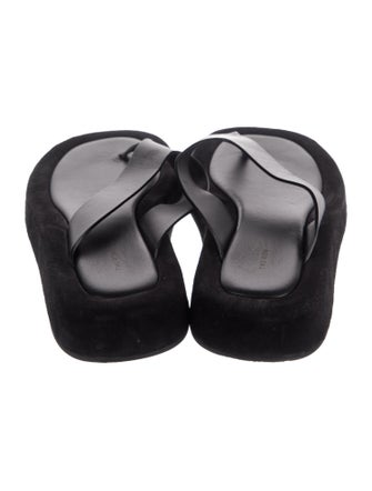 The Row Leather Slides
