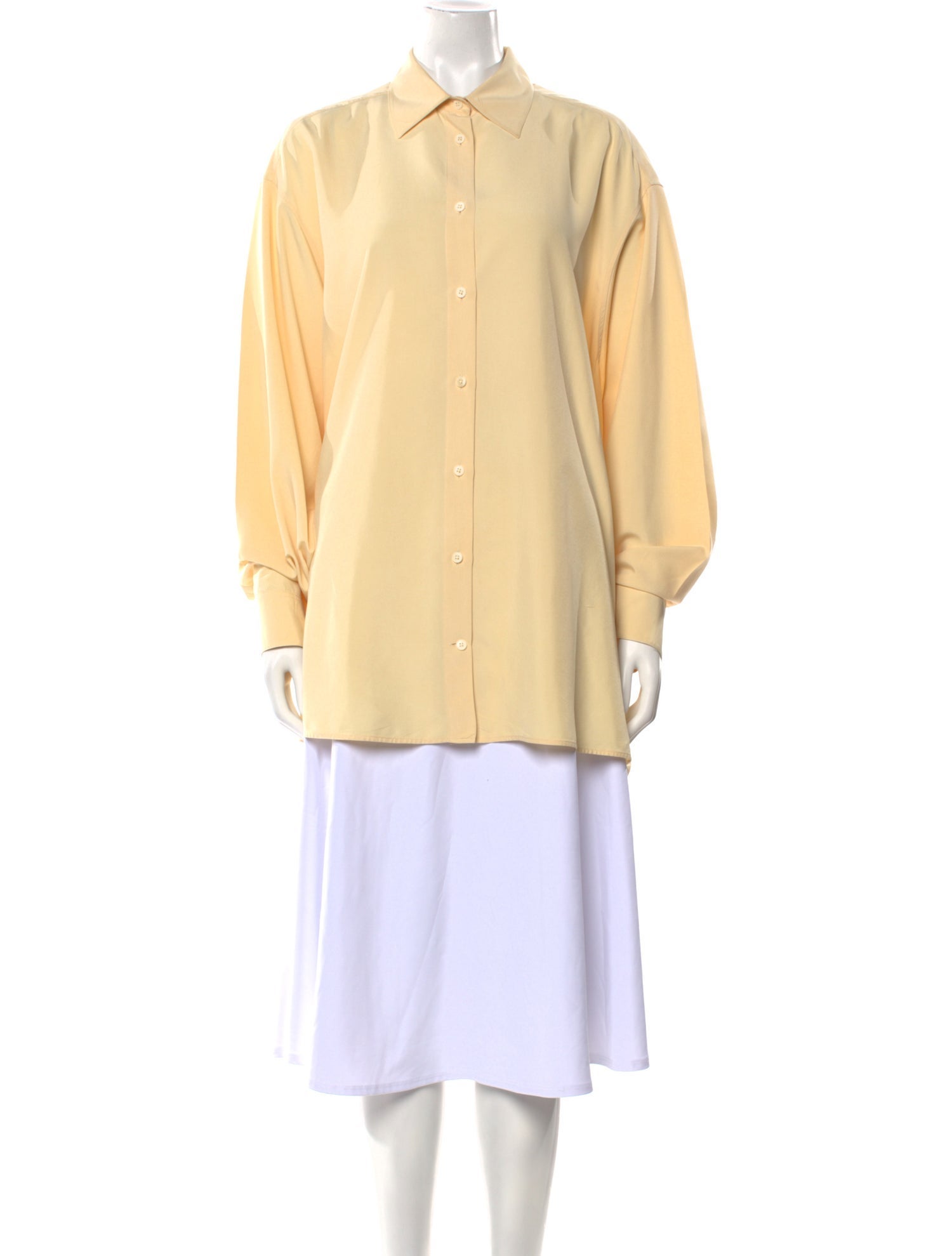The Row Silk Long Sleeve Tunic