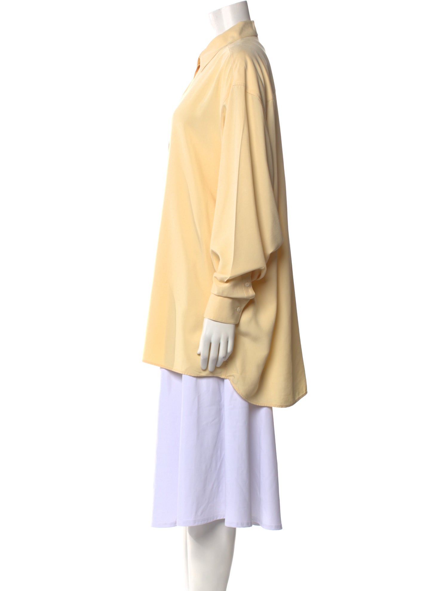 The Row Silk Long Sleeve Tunic