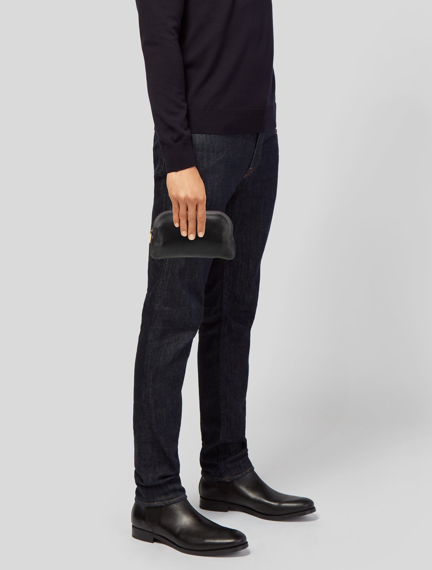 The Row Leather Clutch