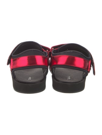 The Row Hook-and-Loop Leather Slingback Sandals