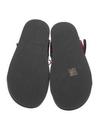 The Row Hook-and-Loop Leather Slingback Sandals