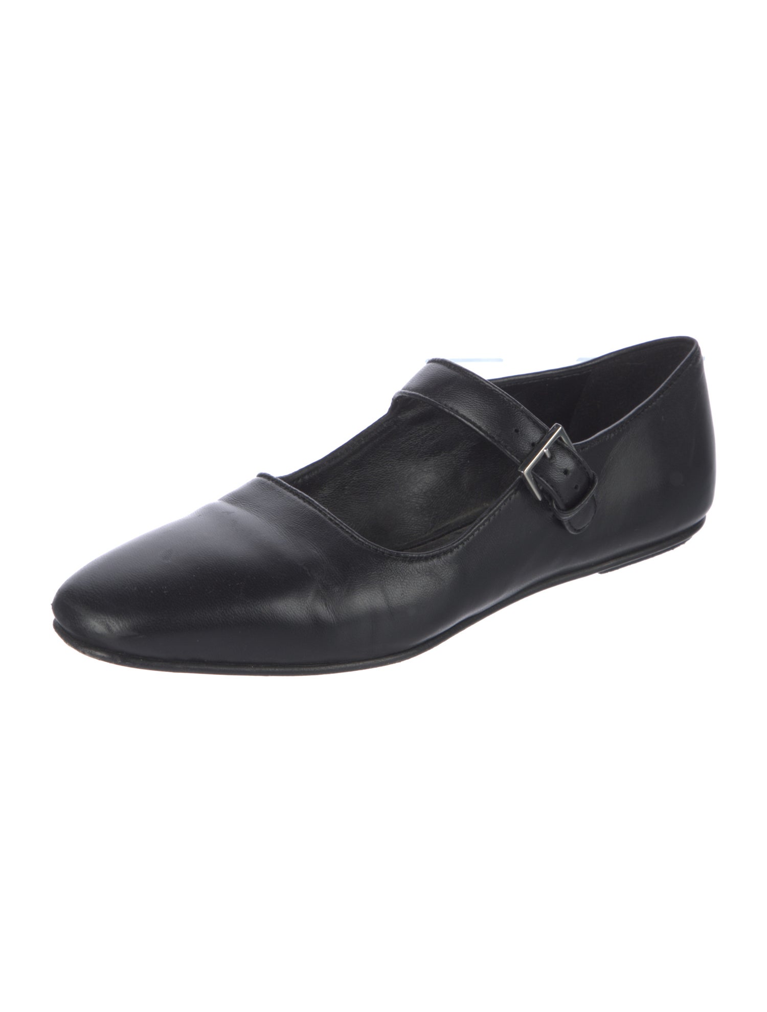 The Row Ava Leather Mary Jane Flats