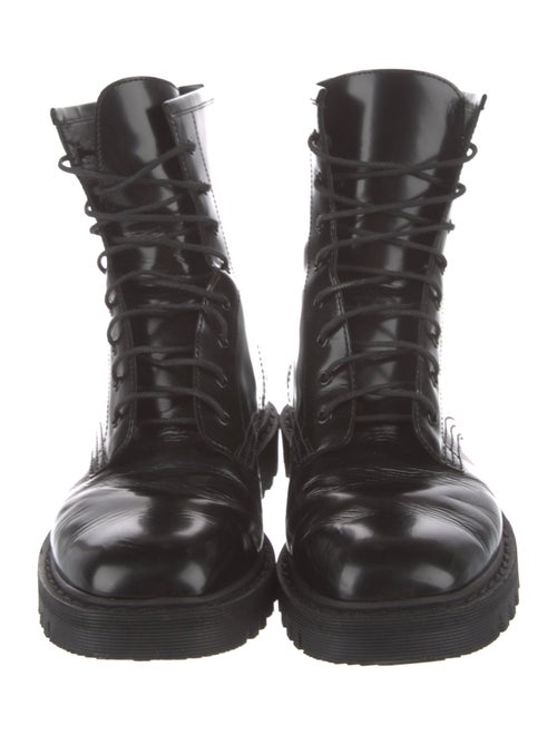 The Row Ranger Patent Leather Combat Boots