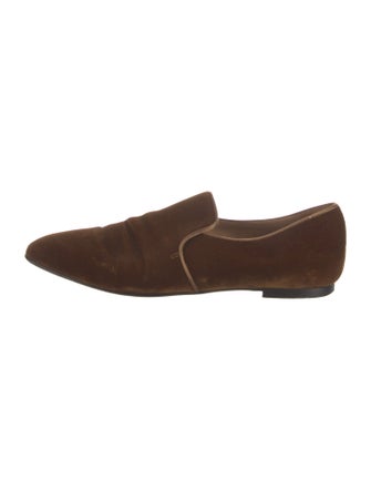 The Row Alys Velvet Loafers